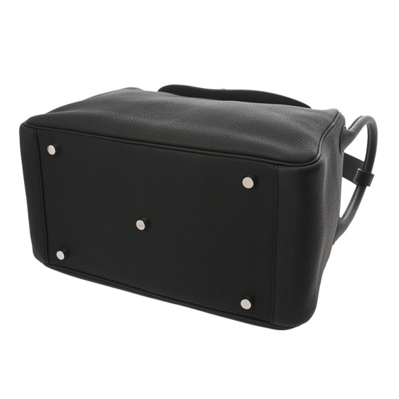 HERMES Lindy 30 Black U Stamp (circa 2022) Women's Taurillon Clemence Leather... - Picture 5 of 11